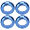 4Pcs Mountain Bike Titanium Alloy Screw Bolts Spacers Brake Caliper Gasket M6 Blue