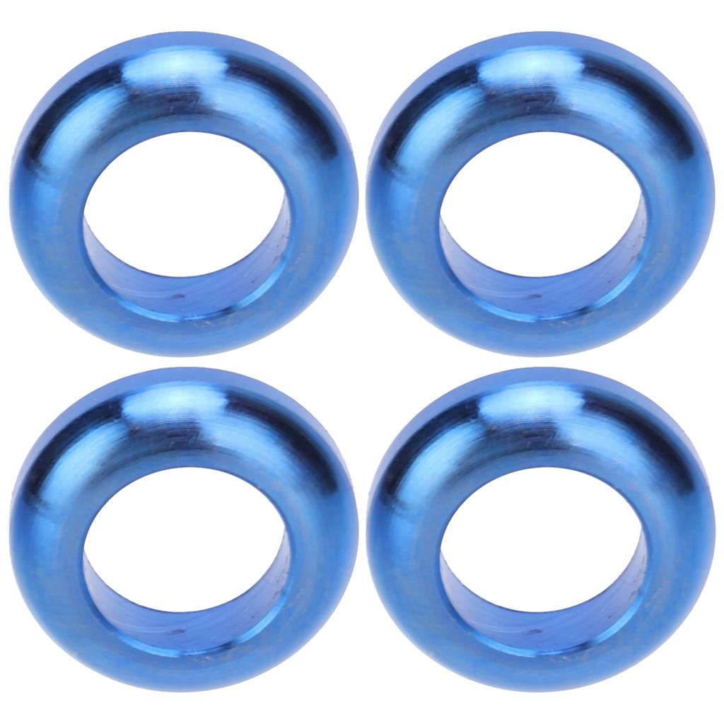 4Pcs Mountain Bike Titanium Alloy Screw Bolts Spacers Brake Caliper Gasket M6 Blue