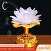 220V Buddhist Lamp LED Night Light Buddha Music Machine Lotus Flower Lamp  Temple