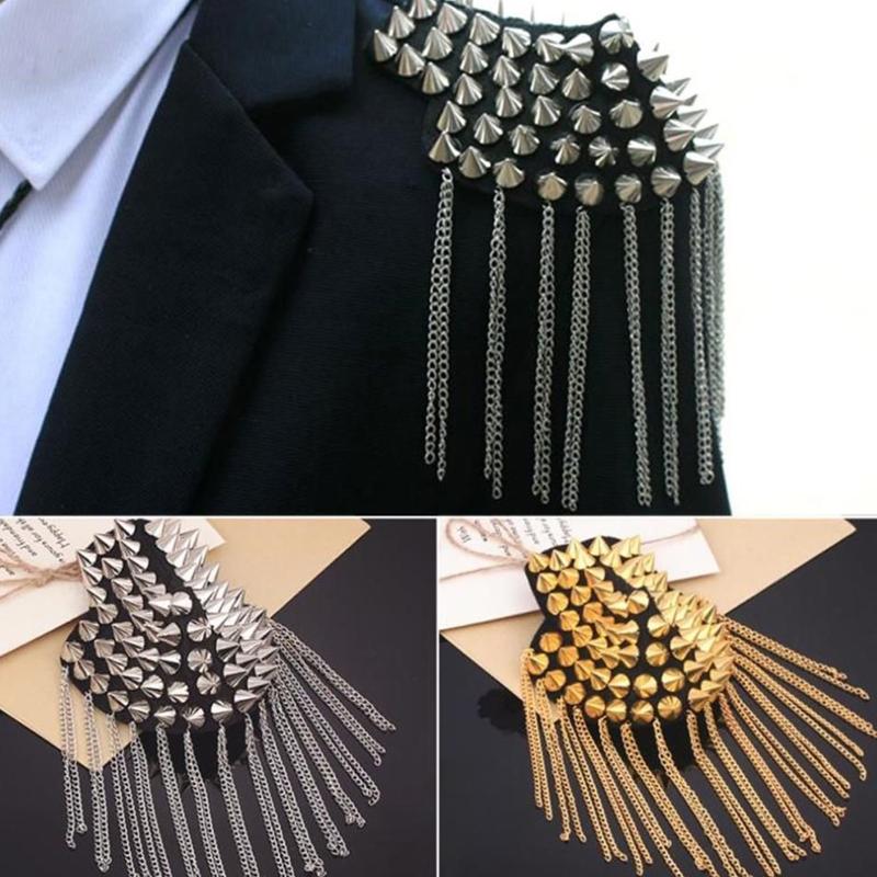 Fringed Shoulder Pads Punk Jewelry Stage Costume Tassels Shoulder Pads