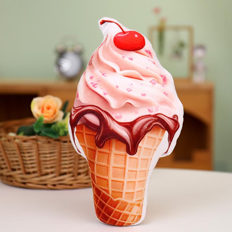 Simulated Cute Fruit Ice Cream Pillow Plush Toys for Girls Sofa Cushions At Home Ornaments Children's Gifts