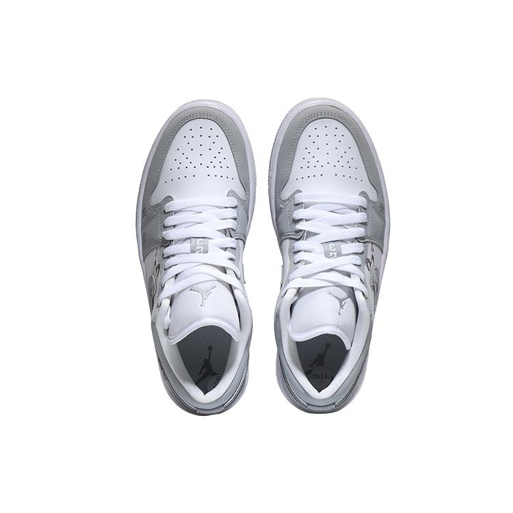 Jordan Air Jordan 1 Vintage Basketball Shoes Women's Gray White DC0774-105(Team10- QD)