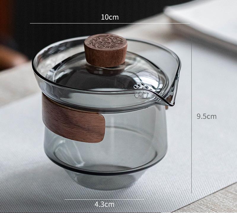 

Glass Teapot Teacup Kettle Kungfu Tea Set Cover Bowl Tea Bowl Tea Making Utensil Tea Making Tools Teaware Tea Pot and Cup Sets серый