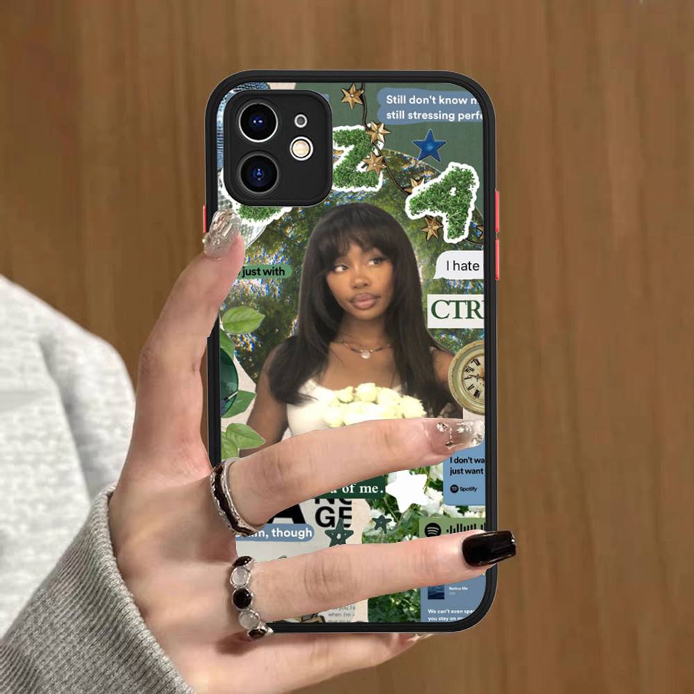 Popular Singer S-Sza Phone Case For IPhone 16 15 14 13 12 11 Pro Max Plus X XS MAX Black Matte Phone Fundas