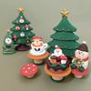 Mushroom Christmas Ornaments Miniature Resin Santa Claus Decoration  Cake Decoration
