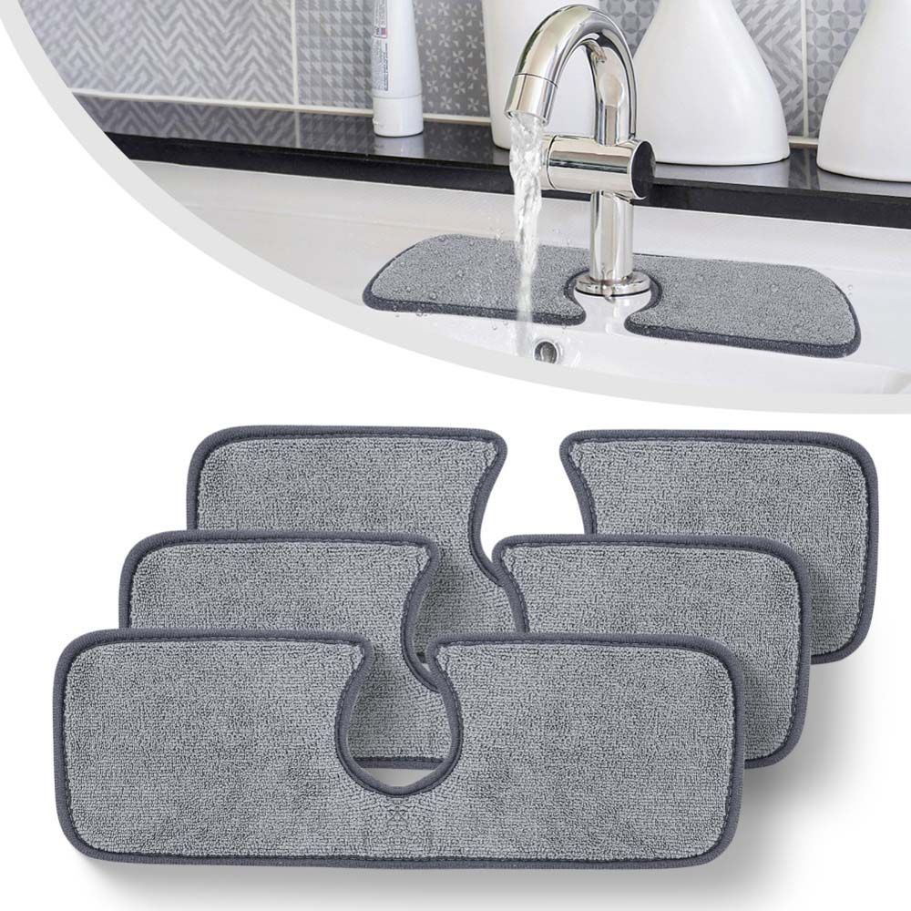 Special Microfiber Mat for Kitchen Faucets, To Absorb Water And Prevent Splashes,Serves To Protect Countertops In Bathroom