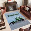 Peterbilt Heavy Trucks Customizable Name Area Rug Design for Foyer Playrooms Study room Decorate room Anti-slip Rug Anime Office Decor