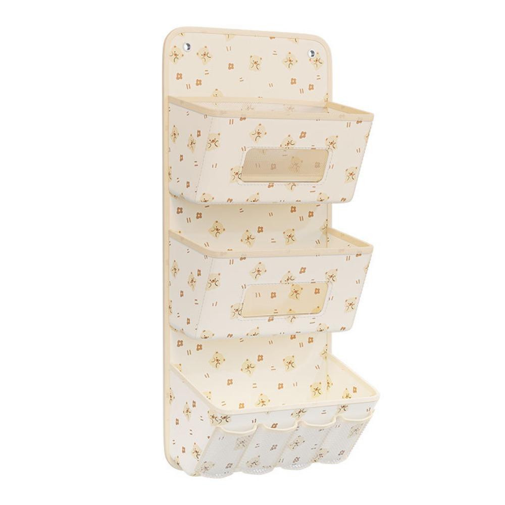 Non-woven Fabric Cartoon Wall Hanging Storage Bag Large Capacity with Pockets Closet Storage Bag Foldable Sundry Storage Bags