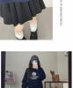 Women's 2025 A-line White Mini Pleated Skirt - Slimming Woolen JK Style for Autumn/Winter