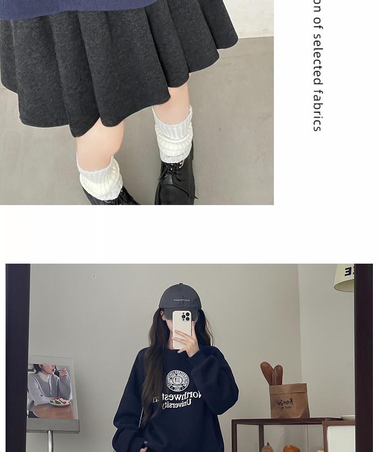 Women's 2025 A-line White Mini Pleated Skirt - Slimming Woolen JK Style for Autumn/Winter