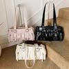 2026 New Street Style Y2K Motorcycle Bag Sweet Cool Shoulder Bag Large Capacity PU Leather Commuter Satchel Casual Handbag