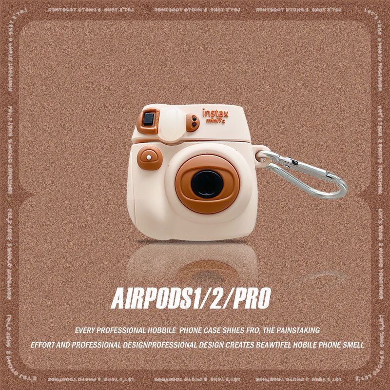

Mini Camera Polaroid for AirPods Protective Case Apple Airpods1/2/3/Pro Earphone Case Silicone Three-Dimensional Creativity Cute airpods 3 (New New arrival) Paret