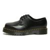 Dr. Martens Kožené okrúhle špičky Hrubá podrážka Šnurovacie Leštené Nízke Topánky Unisex Topánky Čierne 27875001
