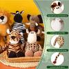 25CM Kawaii Animais da Selva Pelúcia Animais da Floresta Pelúcia Cachorro Zebra Elefante Leão Raposa Girafa Brinquedos Infantis Boneca Presente de Aniversário