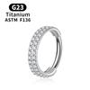 F136 G23 Titanium Nose Ring 16G Hinged Segment CZ Septum Clicke Daith Earrings Hoops Ear Cartilage Tragus Helix Piercing Jewelry