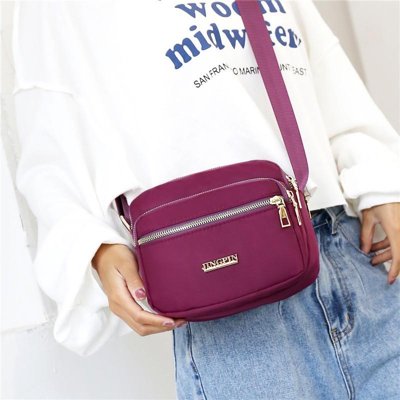 Nylon cloth messenger bag, new fashionable and simple casual waterproof women's large-capacity shoulder messenger bag