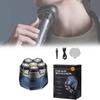 Electric Shaver With Magnetic Rotation Heads Rechargeable For Men Grooming