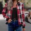 2025 Women's Plaid Zipper Baseball Jacket for Autumn/Winter