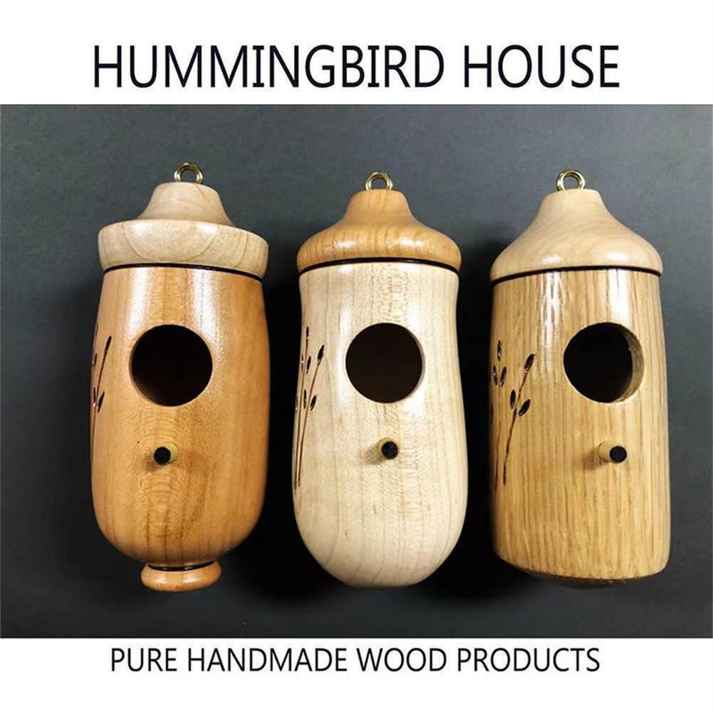 1 Pc Hummingbird House for Outside Hanging & Nesting, Wooden Birdhouse