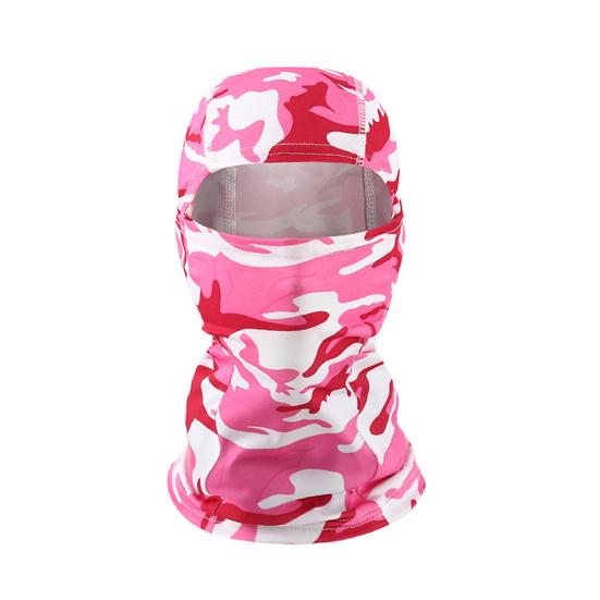 Camouflage Cycling Face Guard Neck Gaiter UV Protection Breathable Outdoor Motorcycle Helmet Liner Bandana Balaclava Neck Scarf Face Shield