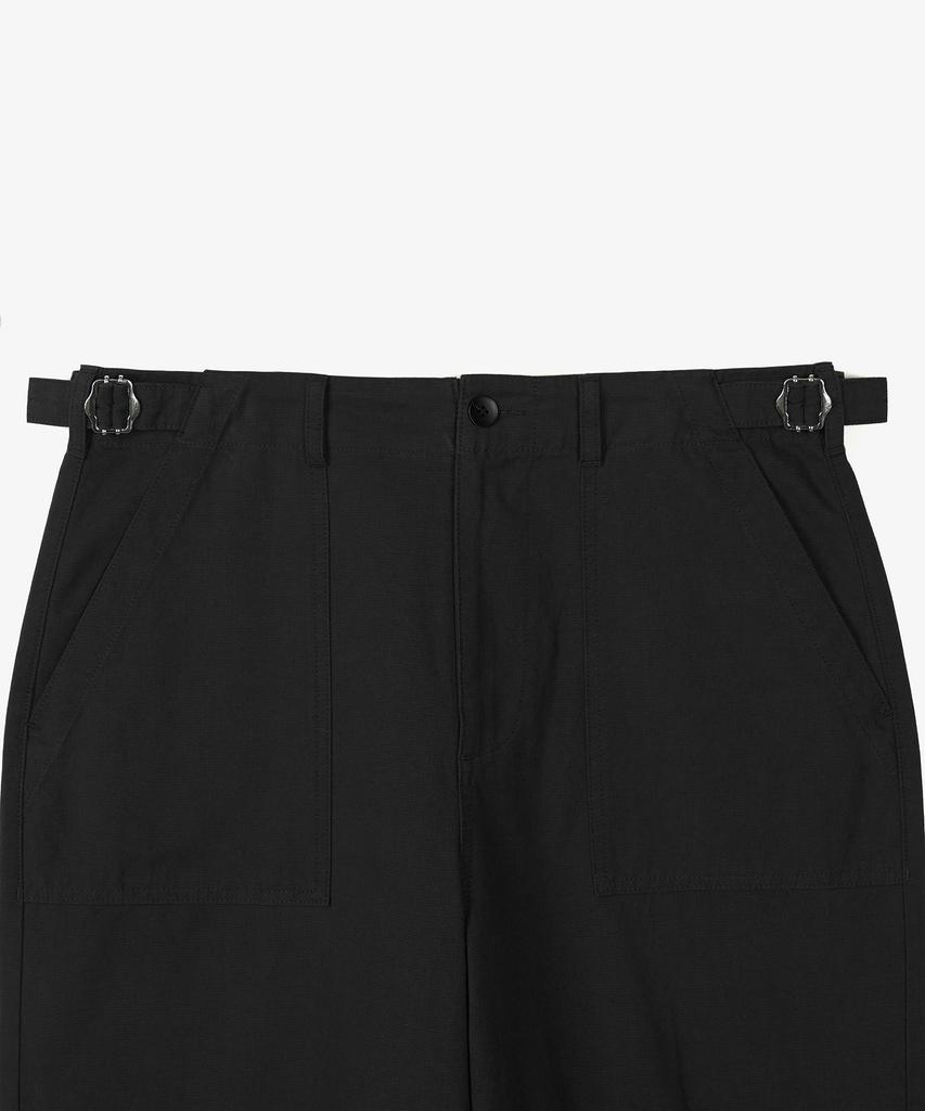TOFFEE Fatigue Tabe Canvas Cotton Pants (Black)
