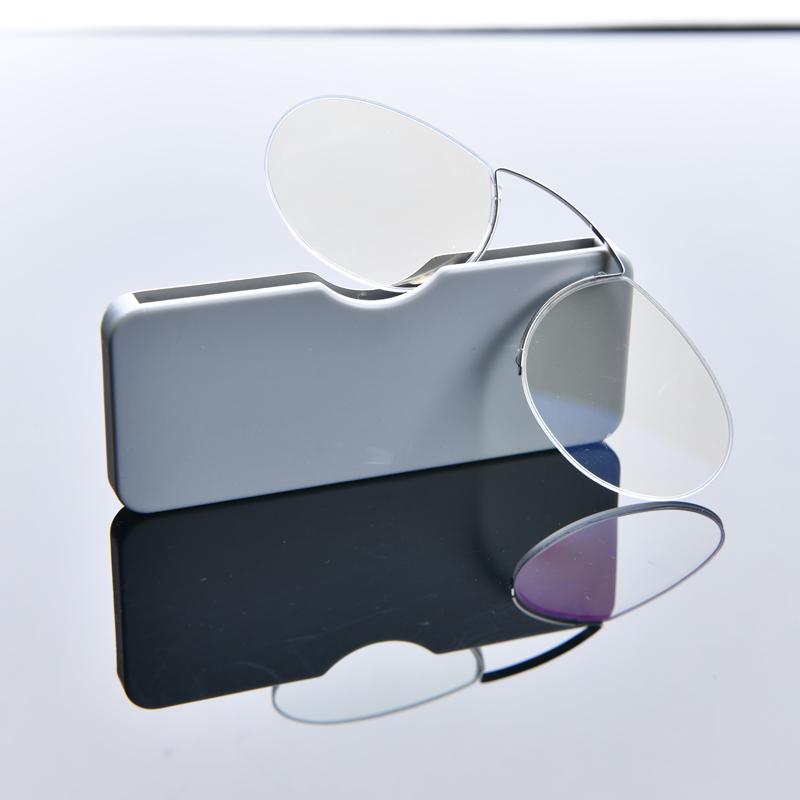 

Очки для чтения с клипсой на нос для мужчин, очки без дужек, очки для женщин, модные увеличительные очки, прозрачная оправа, серые +2.0