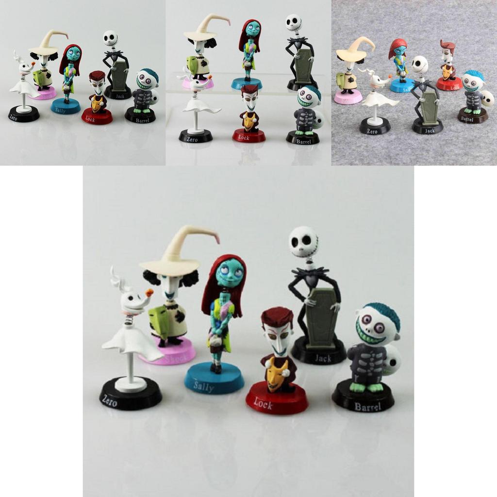 Nightmare Before Christmas Jack Skellington Figurines Set For Play Or Display