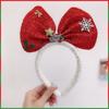 Plush Christmas Hairband Non-slip Christmas Headband Trendy Bowknot Hair Hoop  Kids