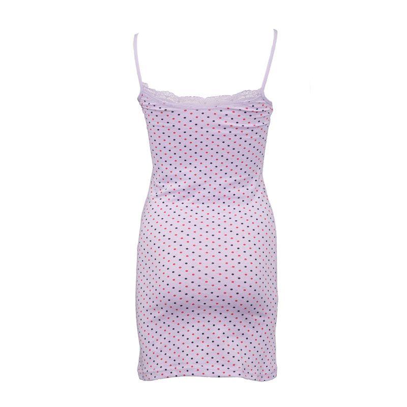 Mauve Polka Dot Fitted Slip Dress Woman BILL TORNADE