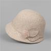Autumn and winter hat women's wool woolen basin hat thickened thermal top hat