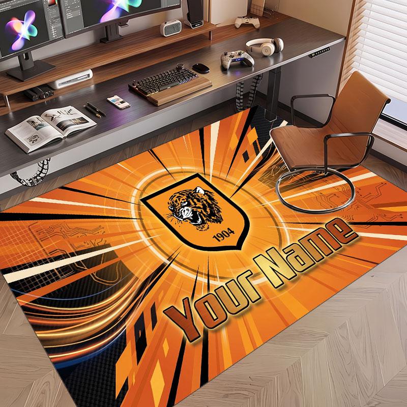 Custom Rug Hull FC Pattern Print Name Text Soft Non‑Slip Floor Carpet for Home Indoor Decoration