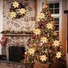 12Pcs With Clips Artificial Christmas Flowers Multi-color Multi-functional Christmas Floral Decorations with Stems Widely Use