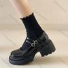 Fashion Comemore Thick Bottom Mary Jane Shoes Spring and Autumn New Thick Heel College British Style Pumps High Heeled Jk Women's Shoes