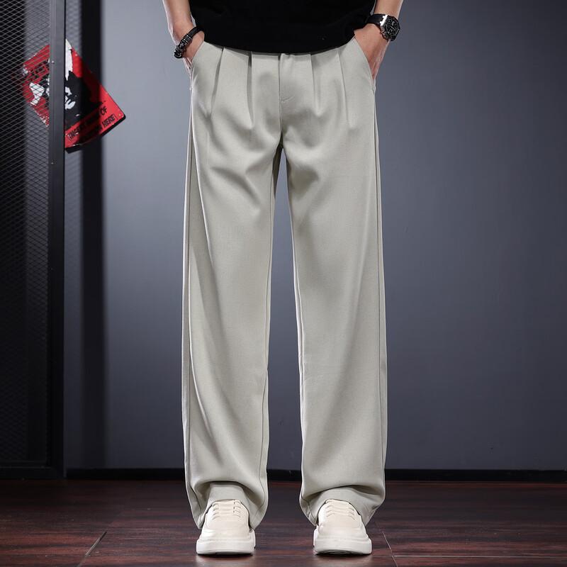 Men's Linen Blend Straight-Leg Casual Pants