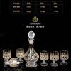 Gold Thread Crystal Glass Whisky Wine Set 7 Piece Luxury Drinking Cups for Home Bar