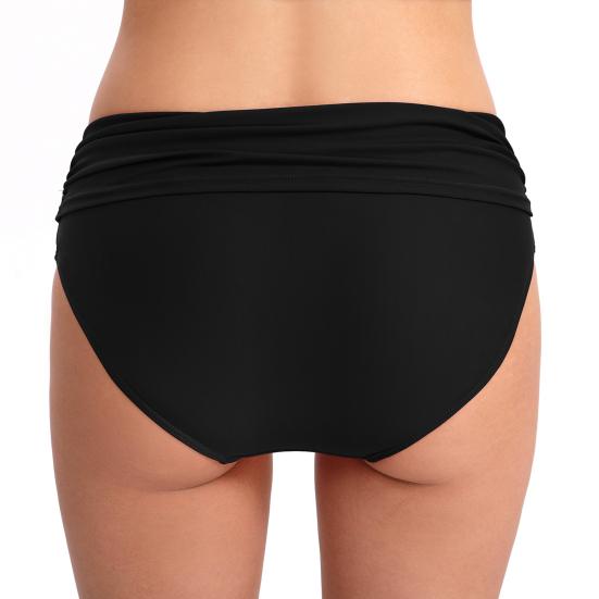 Dámské bikiny se středním pasem, plné zakrytí, nabírané tankiny, plavky slipy, kontrola bříška, plavky