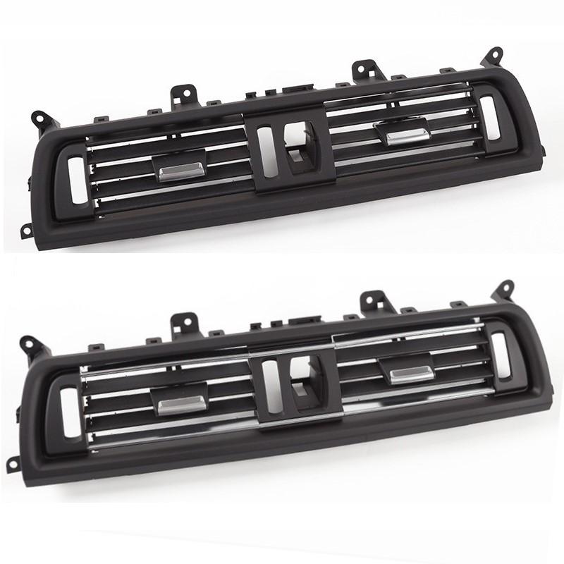 LHD Central Rear AC Conditioner Chromed Air Vent Grille Outlet Panel for BMW 5 Series F10 F11 F18 2010-2017