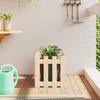 VidaXL Planter with Fence Design 40x40x40 Cm Solid Pine 832447