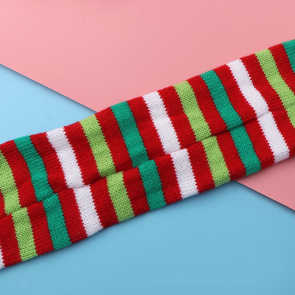 Pet Christmas Scarf For Dogs Stripe Pattern Xl Size Puppy Cat Holiday Accessory Festive Party Outdoor Photo Ready Dog