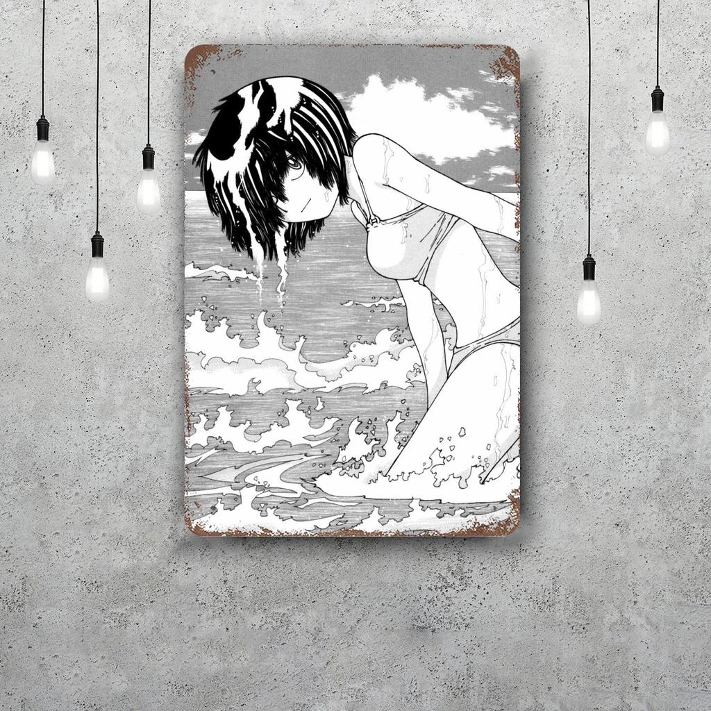 mysterious girlfriend x cartoon Vintage Metal Tin Signs Posters Decor Retro Metal Plaque Wall Art Decor for Garage Bar