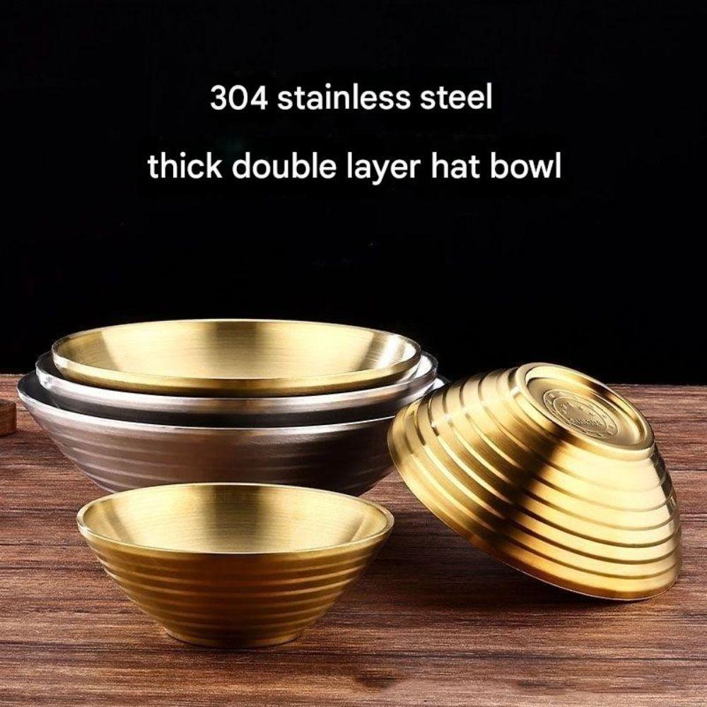 Bol Ramen Dublu Strat Oțel Inoxidabil 304 Bol Supă Tăiței Reci Bol Japonez Casă Restaurant