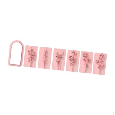 7Pcs Leaf Texture Imprinting Moulding Clay Earring Creative Retro Leaves Stamps for