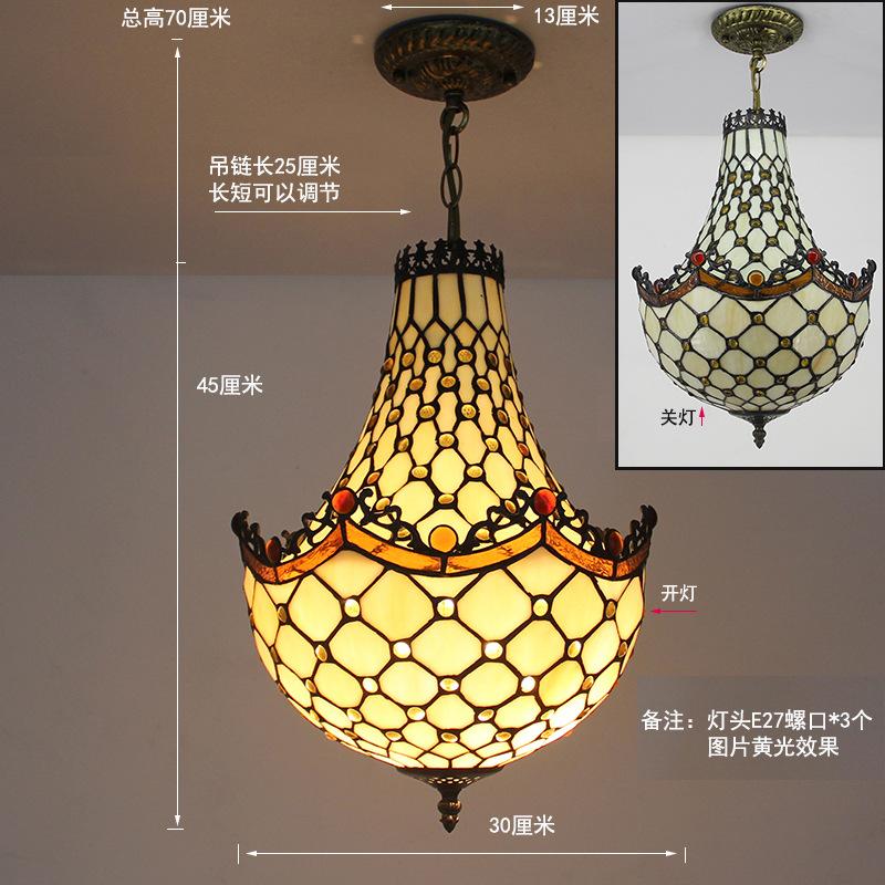 New European-style Restaurant Chandelier Aisle Club KTV Villa Decoration Creative Retro Glass Staircase Corner Lamp