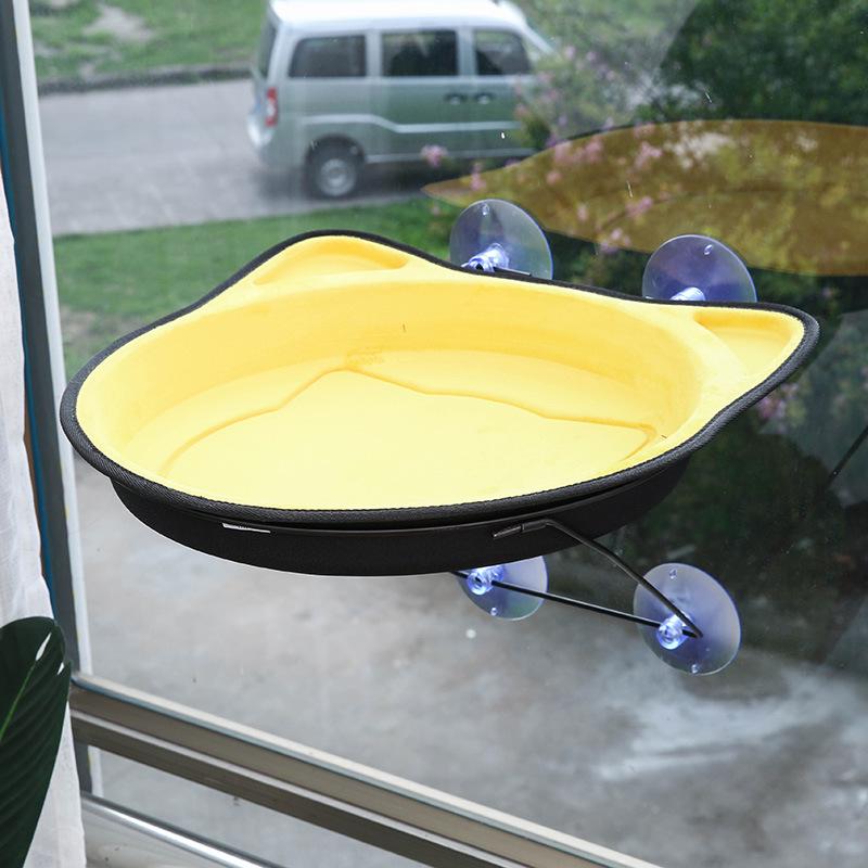 Amaca per letto per gatti con finestra, posatoio per gatti montato su finestra, seduta soleggiata per piccoli gatti da interni con aspirazione