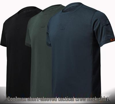 Camouflage Herren Schnelltrocknendes Taktisches T-Shirt - Atmungsaktives Outdoor-Sport Kurzarm Fitness-Tee