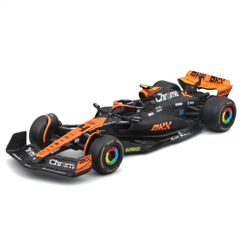 Bburago F1 McLaren Deluxe Gift Box Set of 7 not with dedicated plastic display stand Diecast model finished product 1/43 (Helmets included) / cars,