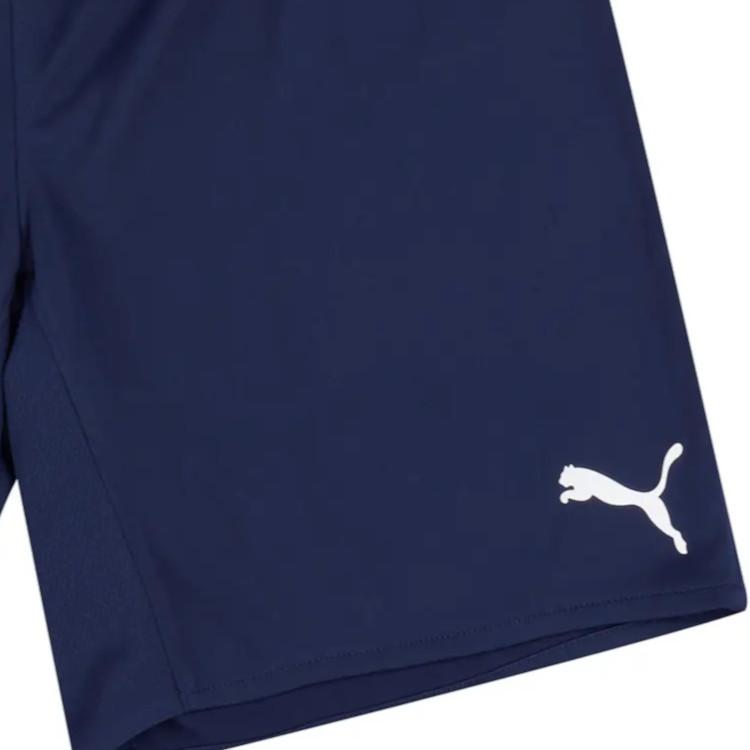 Puma Calções Terceiros City Versão Jogador Design com Estampa de Logotipo Treino Cintura Média Cinco Pontos Futebol Calções Masculinos Azul 759763-03