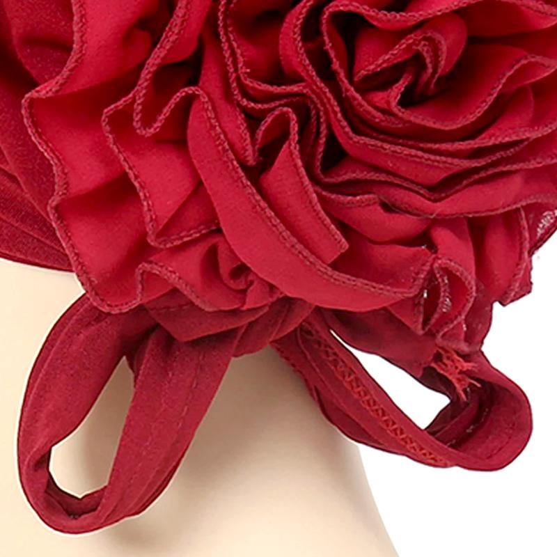 1Pc Muslim Headwear Nail Drill Fashion Pullover Cap Elasticity Women Turban Hat Chiffon Hat