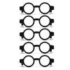 5Pieces Black Frame Glasses Mini Doll Accessory Doll Photo Props Round Square Frame Glasses Miniatures Doll House Props