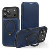 KEYSION Leather Flip Wallet Case for iPhone 15 16 17 Pro Max Air 16Plus 16e Cards Slots Magnetic 360 Ring Stand Phone Back Cover